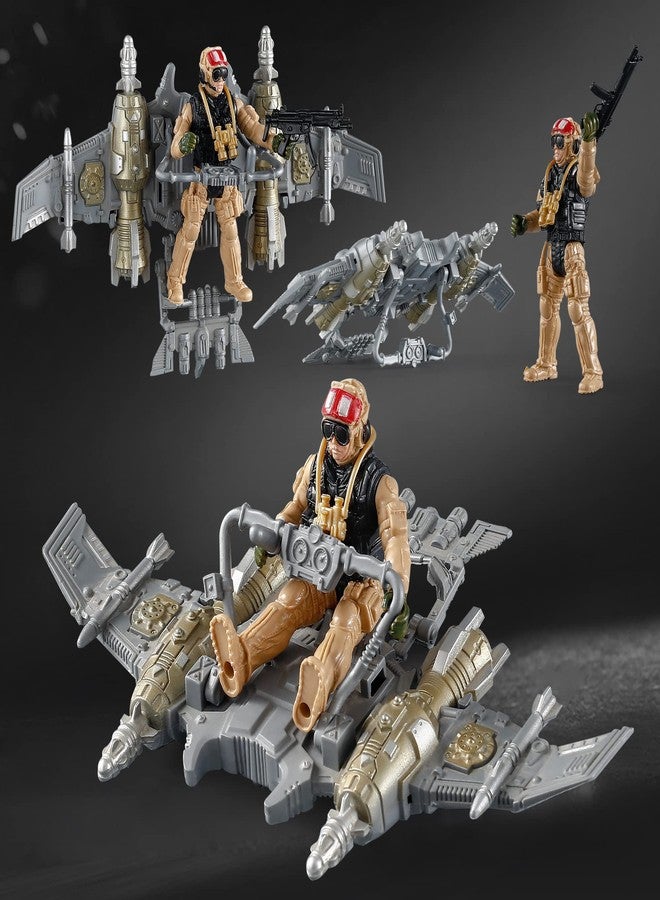 Mr.River US Army Men Action Figures Play Set, Toy Soldiers with Military Weapons Accessories for Kids Boys - Image 4